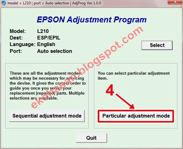 Epson adjustment program l210 software